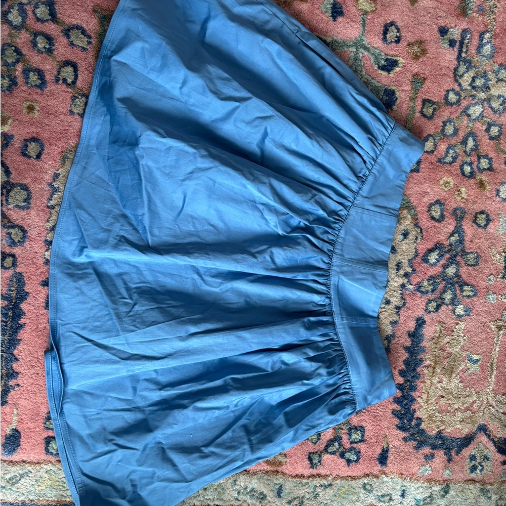 Maeve Sky Blue Button-Up Mini Skirt - Picture 5 of 8